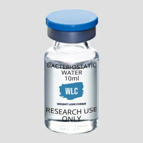 Bacteriostatic Water 10ml vial for research use only.  WLC Weight Loss Chems.