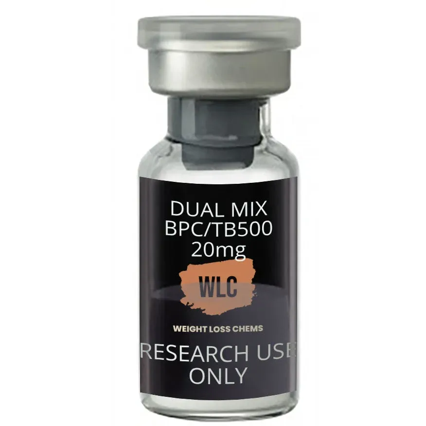 Dual mix BPC-157/TB500 20mg vial for research use only