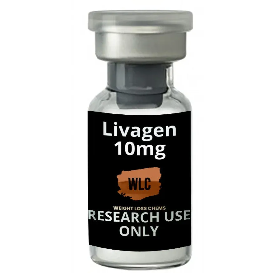 Livagen 10mg vial for research use only.  Weight Loss Chems product.