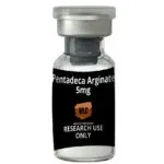Pentadeca Arginate 5mg vial for research use only.  Weight Loss Chems product.